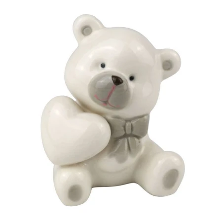 Фигурка Медвежонок с сердцем фарфор 7,5*5,5см 16934-3 /JC-10163 (96)