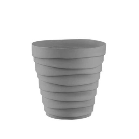 Кашпо 3,5л 19,5*19,7см пластик БАРХАН серый жемчуг (16)