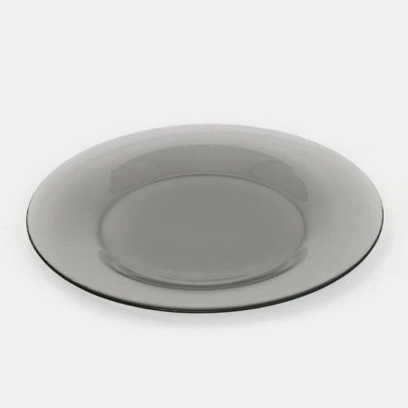 Тарелка мелкая 19,6см стекло СИМПАТИЯ ГРАФИТ десертная (36)