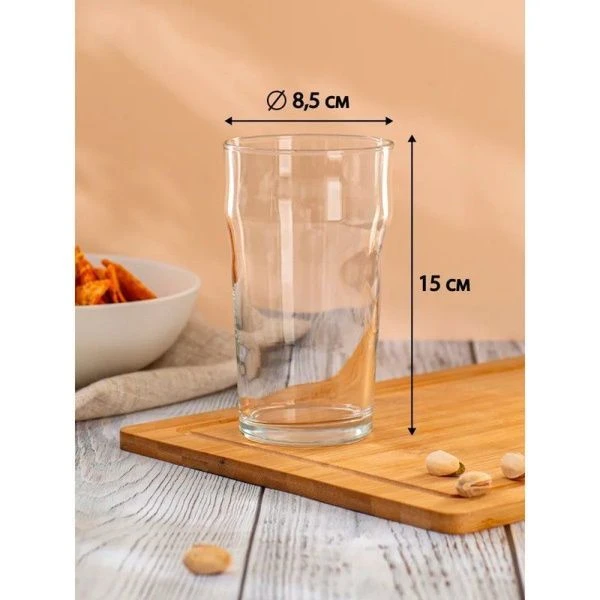 Стакан для пива 570мл стекло ПЕЙЛ-ЭЛЬ (12)