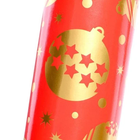 Хлопушка пневматическая Золотые шарики 30см фольга разноцветная (12/96)