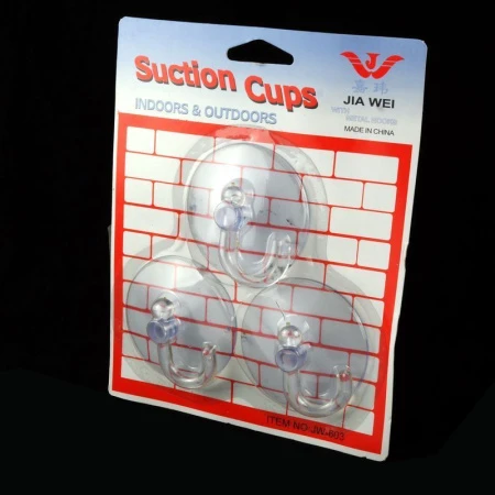 яяяНабор крючков 3шт. пластиковых на блистере d6см  JC-1675 (288)