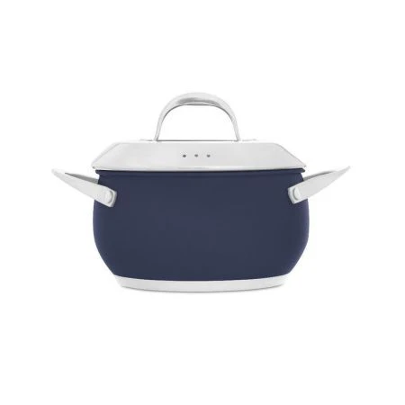 Кастрюля 6л нерж.сталь MAGNIFICA со стекл.крышкой 24см синяя ASM053-N (4)