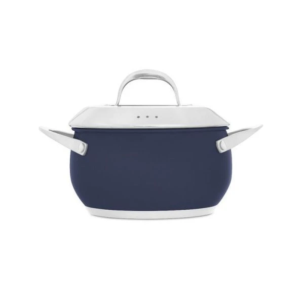 Кастрюля 2,5л нерж.сталь MAGNIFICA со стекл.крышкой 18см синяя ASM051-N (4)