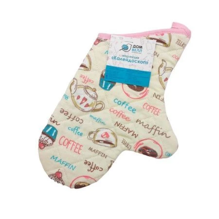 Прихватка-рукавица рогожка стеганая ВКУСНЯШКИ 260 ДомВелл