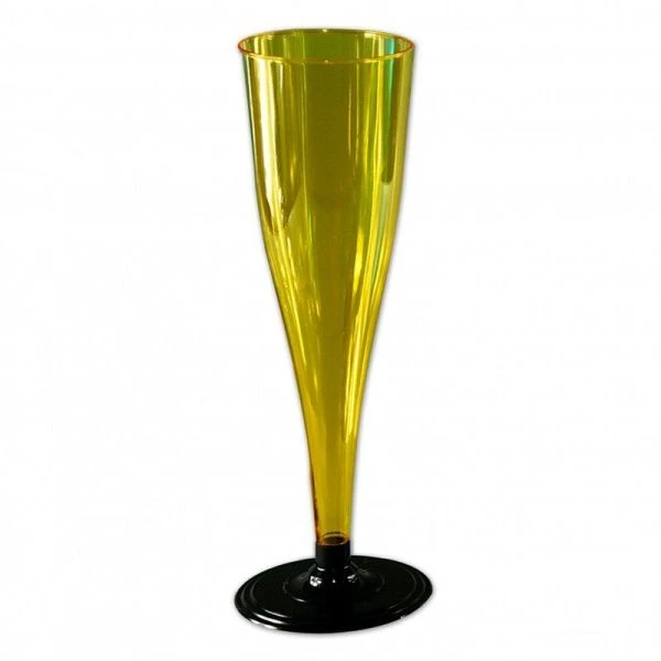 Фужер одноразовый для шампанского пластик 170мл желтый (6/564)