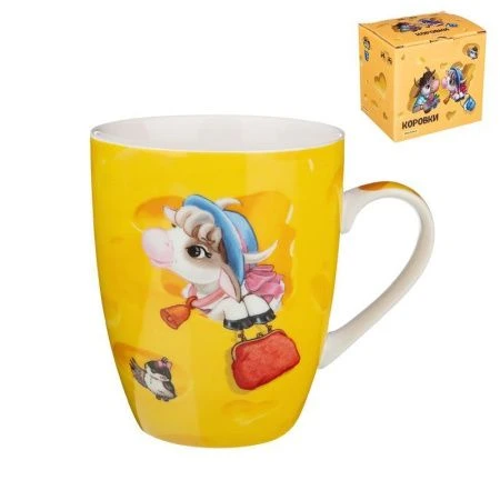 Кружка 400мл фарфор КОРОВКИ (36)