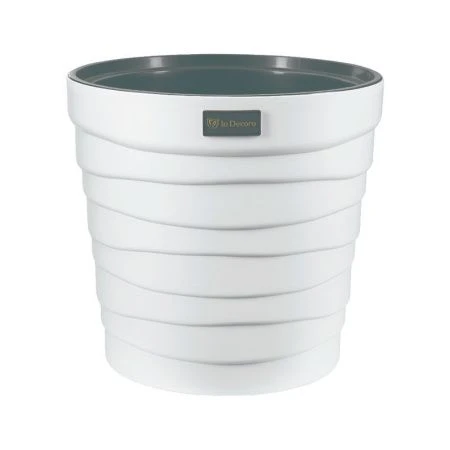 Кашпо 12л 29,3*30,7см пластик БАРХАН белый (6)