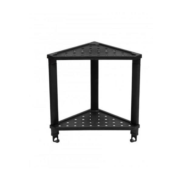 Этажерка 2 секции 365*260*380мм пластик VIKEA черная угловая подвесная (1)