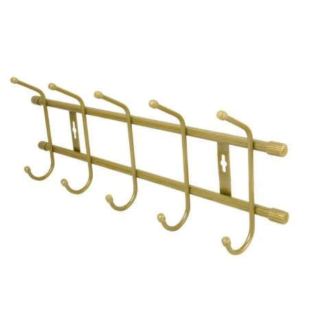 яяяВешалка 5 крючков настенная ВН5 484*188мм золотая (5)