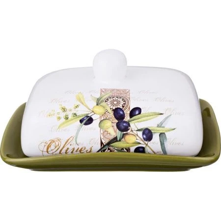 Масленка керамика ОЛИВКИ 17*12*10см (32)