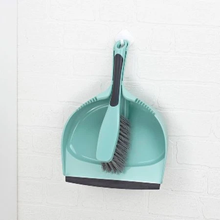 Набор совок с кромкой и щетка-сметка 240*315*100мм пластик ДУЭТ Морская волна (12)