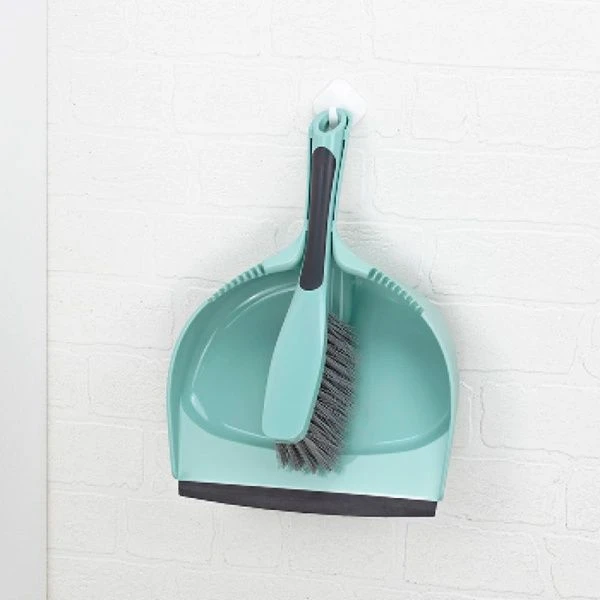 Набор совок с кромкой и щетка-сметка 240*315*100мм пластик ДУЭТ Морская волна (12)