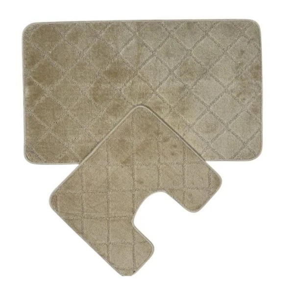 Набор ковриков в ванную 2пр 50*80/40*50 полипропилен MAXIMUS PLAID BEIGE 2540