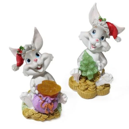 Фигурка Кролик / Заяц со светом полистоун 11см в ассортименте C07289