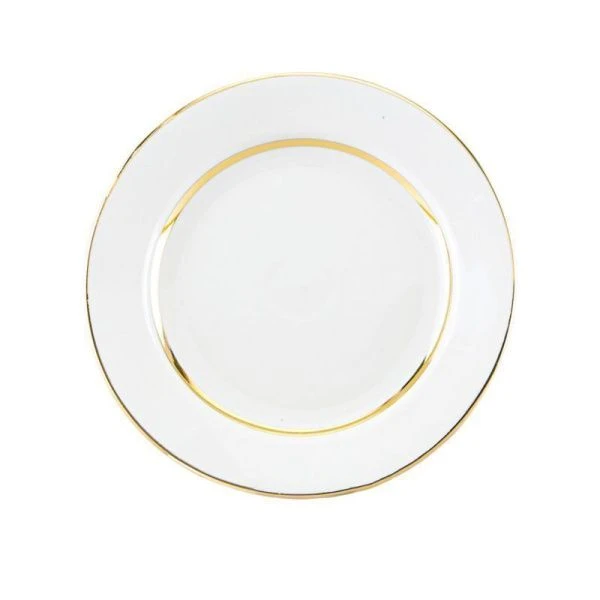 Тарелка мелкая 20см фарфор белый гладкий край Монреаль (30)