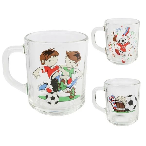 Кружка 200мл стекло ФУТБОЛ (20)