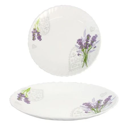 Тарелка мелкая 19см стеклокерамика ЛАВАНДА десертная LHP-75XN (7131) (6/72)