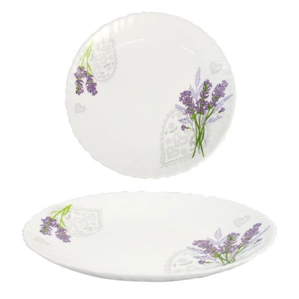 Тарелка мелкая 19см стеклокерамика ЛАВАНДА десертная LHP-75XN (7131) (6/72)