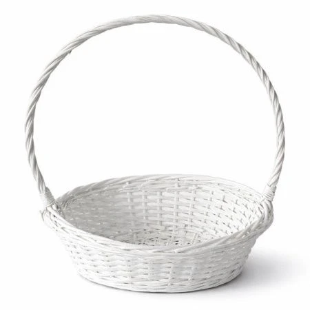 Корзина плетеная 39*38*10/16*49см ива белый (40)