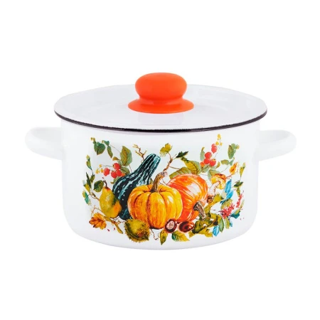 Кастрюля 1,5л эмаль ОСЕНЬ цилиндрическая ТМ Appetite 1с15с/1 (8)