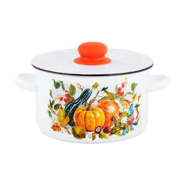 Кастрюля 1,5л эмаль ОСЕНЬ цилиндрическая ТМ Appetite 1с15с/1 (8)