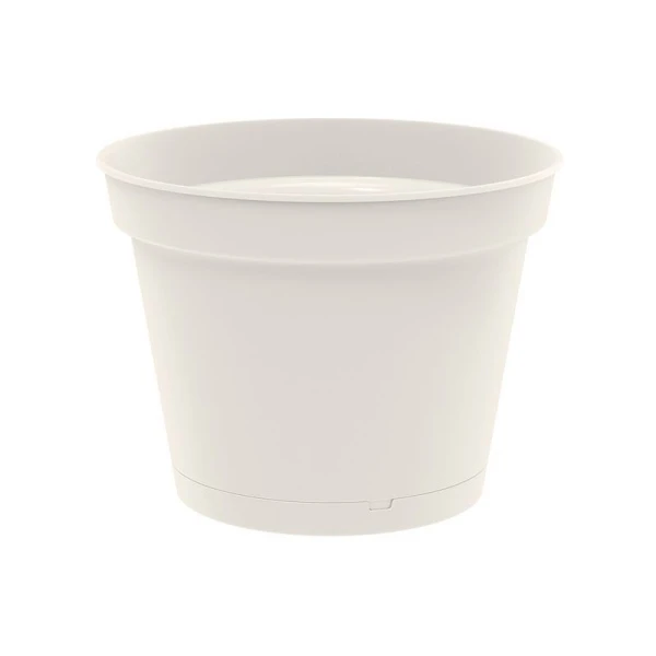 Горшок для цветов 1,2л 150мм пластик Mint с поддоном светло-бежевый (36) 221611925/01