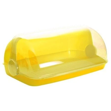Хлебница 32,5*22*17см пластик ПЫШКА малая лимон (4)