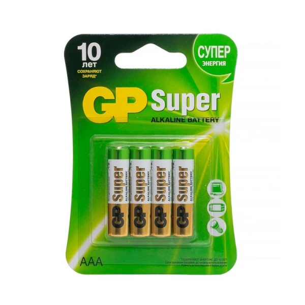 Батарейки набор 4шт. GP Greencell R03 24G-2CR4 (10/120)