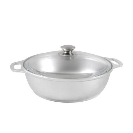 Жаровня 4л алюминий стекл.крышка (3)