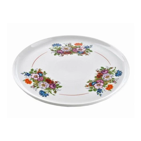 Блюдо для пиццы 30см фарфор БУКЕТ ЦВЕТОВ (5)