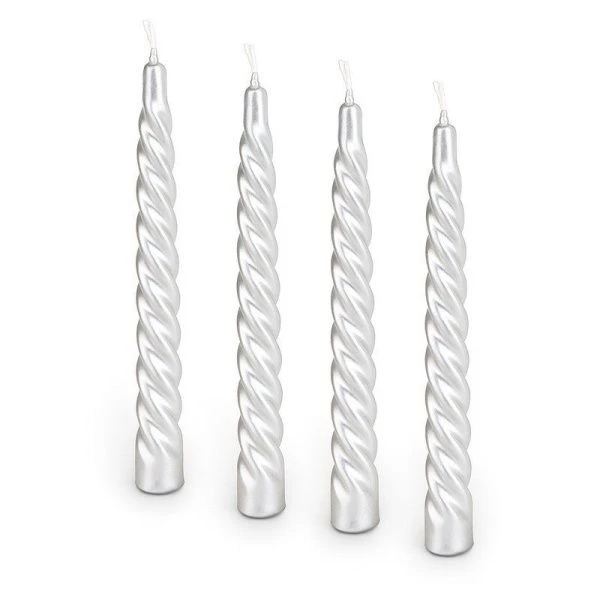 Свеча D22 H260 БАРОККО-3 большая серебро