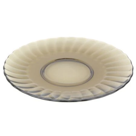 Блюдце 16см стекло ELIСA дымка (6)