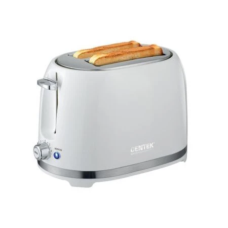 Тостер металл Centek СТ-1432 белый 850Вт,7 уровней прожарки,функция разморозки,отмены,подогрева(4)