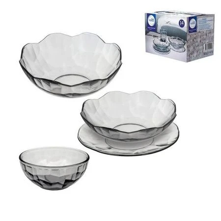 Столовый набор 14пр стекло BLACK DIAMOND (1)