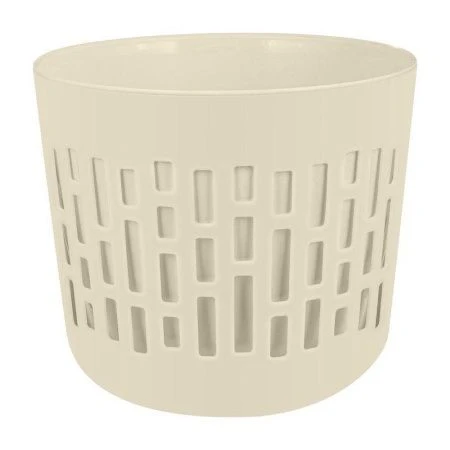 Горшок для цветов 2,9л со вставкой 2,5л пластик БЕРГЕН молочный туман (16)