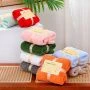 Полотенце пушистое с лентами 30*60см Tidy голубое (5) ВЫВОД