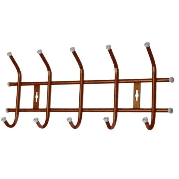 Вешалка 5 крючков настенная 465*190*80мм металл ВНТ5М медный антик (5)