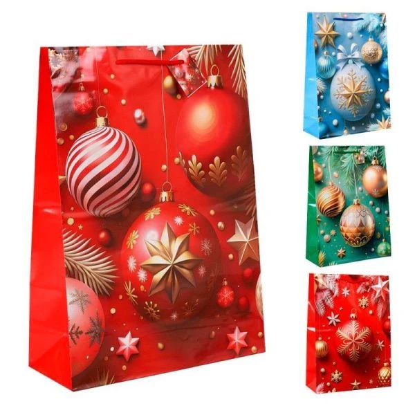 Пакет новогодний бумажный 17*24*8см 1730S (12/1200)