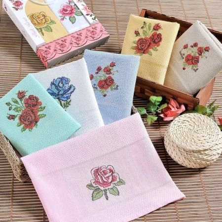 Салфетки кухонные вафельные 2шт. 40*60см METEOR KANAVICE GUL 270гр подар.уп.