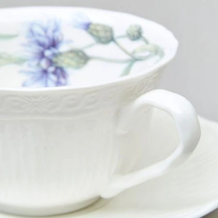 Чайный набор 4пр фарфор ВАСИЛЬКИ на 2 персоны 250мл (12)