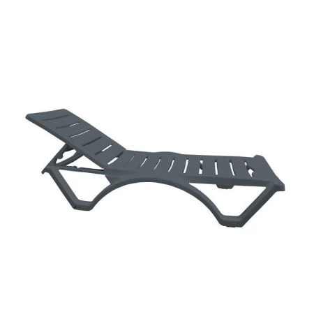 Шезлонг пластик Adriano Classic графит (1)