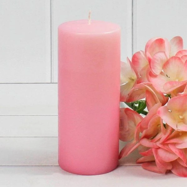 Свеча D50 H100 Цилиндр св. парафин св.-розовый