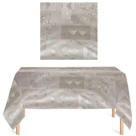 Клеенка столовая ПВХ 1,37*20м бежевая SJ-0024E/JC-13843 (2)