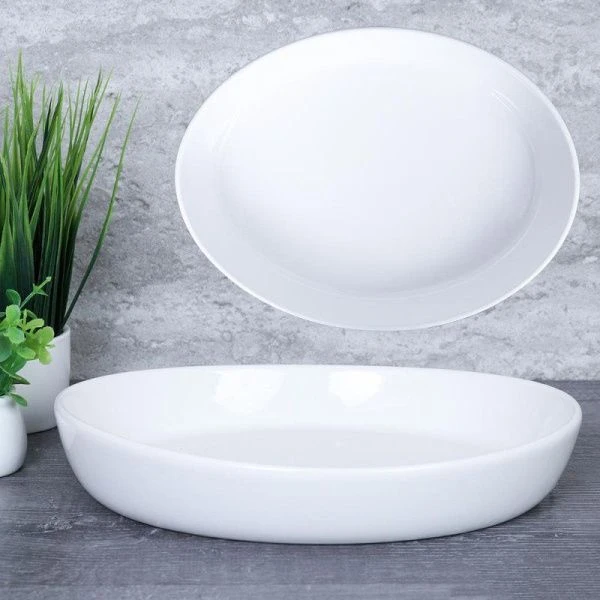 Блюдо овальное фарфор 21*16см глубокое WD-1420 (30)