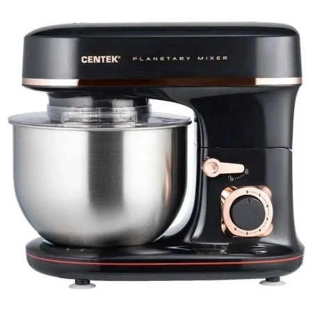 Миксер планетарный пластик Centek CT-1139 черный 1300Вт, нерж.чаша 5,1л, 6 скоростей