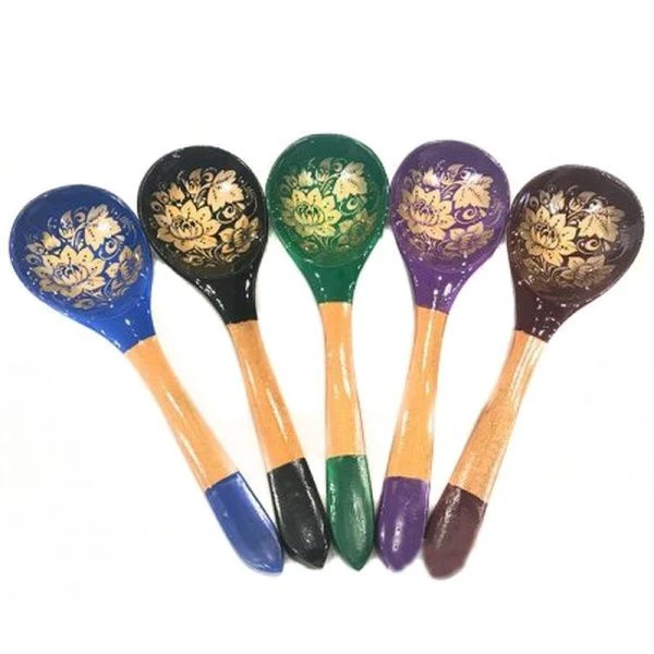 Ложка салатная 21*6см дерево Золотая кудрина (1)