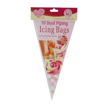 Мешок кондитерский набор 10шт полиэтилен одноразовый с делением для крема (300)