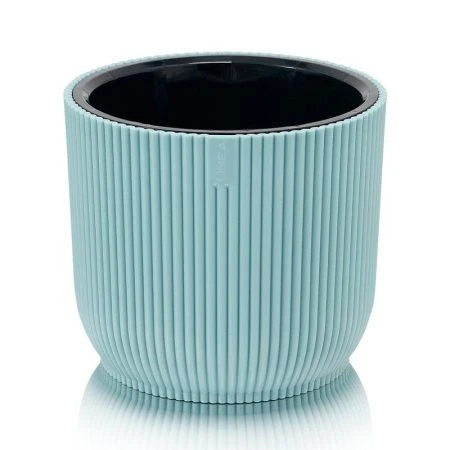 Кашпо 1,1л пластик Linea серо-голубой (36)