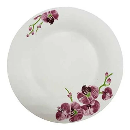 Тарелка мелкая 18см фарфор ОРХИДЕЯ плоская круглая (12/96)